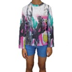 Graffiti Grunge Kids  Long Sleeve Swimwear