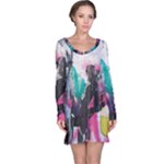 Graffiti Grunge Long Sleeve Nightdress