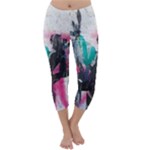 Graffiti Grunge Capri Winter Leggings 