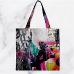 Graffiti Grunge Zipper Grocery Tote Bag