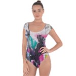 Graffiti Grunge Short Sleeve Leotard 