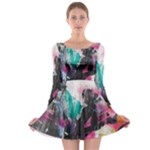 Graffiti Grunge Long Sleeve Skater Dress