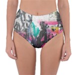 Graffiti Grunge Reversible High-Waist Bikini Bottoms