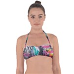 Graffiti Grunge Halter Bandeau Bikini Top