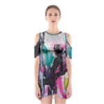 Graffiti Grunge Shoulder Cutout One Piece Dress