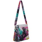 Graffiti Grunge Zipper Messenger Bag