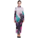 Graffiti Grunge Turtleneck Maxi Dress