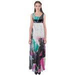 Graffiti Grunge Empire Waist Maxi Dress