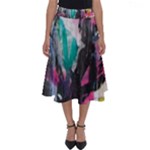 Graffiti Grunge Perfect Length Midi Skirt