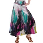 Graffiti Grunge Satin Palazzo Pants