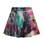 Graffiti Grunge Mini Flare Skirt