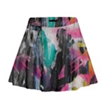 Graffiti Grunge Mini Flare Skirt