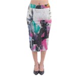 Graffiti Grunge Midi Pencil Skirt