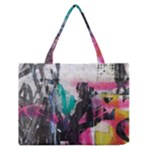 Graffiti Grunge Zipper Medium Tote Bag