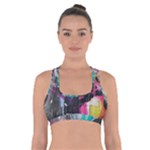 Graffiti Grunge Cross Back Sports Bra