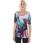 Graffiti Grunge Wide Neckline Tee