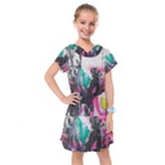 Graffiti Grunge Kids  Drop Waist Dress