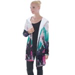 Graffiti Grunge Longline Hooded Cardigan