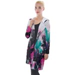 Graffiti Grunge Hooded Pocket Cardigan