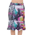 Graffiti Grunge Short Mermaid Skirt