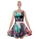 Graffiti Grunge Velvet Skater Dress