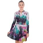 Graffiti Grunge Long Sleeve Panel Dress