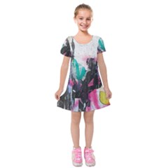 Graffiti Grunge Kids  Short Sleeve Velvet Dress from ArtsNow.com