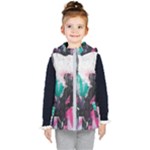 Graffiti Grunge Kids  Hooded Puffer Vest