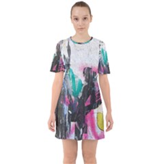 Sixties Short Sleeve Mini Dress 