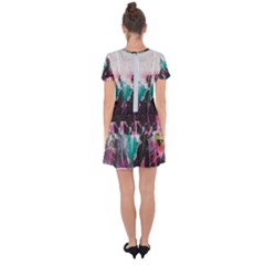 Drop Hem Mini Chiffon Dress 