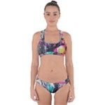 Graffiti Grunge Cross Back Hipster Bikini Set