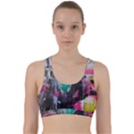 Graffiti Grunge Back Weave Sports Bra