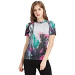 Graffiti Grunge Women s Short Sleeve Rash Guard