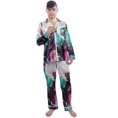 Men s Long Sleeve Satin Pajamas Set 