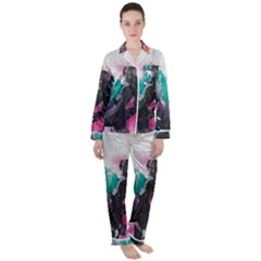 Women s Long Sleeve Satin Pajamas Set 