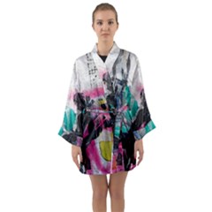 Long Sleeve Satin Kimono 