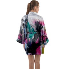 Long Sleeve Satin Kimono 