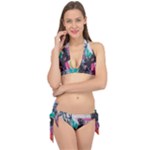 Graffiti Grunge Tie It Up Bikini Set