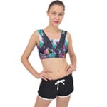 Graffiti Grunge V-Back Sports Bra