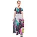 Graffiti Grunge Kids  Short Sleeve Maxi Dress