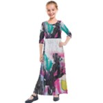 Graffiti Grunge Kids  Quarter Sleeve Maxi Dress