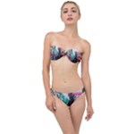 Graffiti Grunge Classic Bandeau Bikini Set