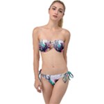 Graffiti Grunge Twist Bandeau Bikini Set