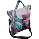 Graffiti Grunge Fold Over Handle Tote Bag