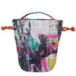 Graffiti Grunge Drawstring Bucket Bag