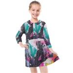 Graffiti Grunge Kids  Quarter Sleeve Shirt Dress