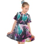 Graffiti Grunge Kids  Short Sleeve Shirt Dress