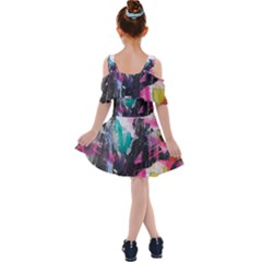 Kids  Shoulder Cutout Chiffon Dress 