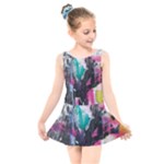 Graffiti Grunge Kids  Skater Dress Swimsuit