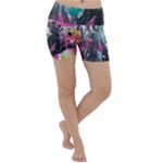 Graffiti Grunge Lightweight Velour Yoga Shorts